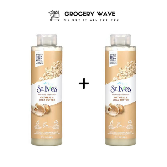 ST'IVES BODY WASH OATMEAL & SHEA BUTTER 650ML 1+1