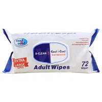 Cool & Cool B-Clean Anti-Bacterial Adult Wipes, 72-Pack
