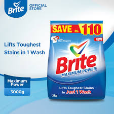 Brite Maximum Power Detergent Powder 3 KG