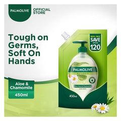 Palmolive Naturals Aloe Vera & Chamomile Liquid Hand Wash, Refill, 450ml, Pouch