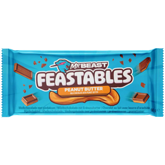 Feastables MrBeast Peanut Butter Bar Schokoladen-Tafel 10x 60g Pack of of 10 Bars 10 Slabs Box