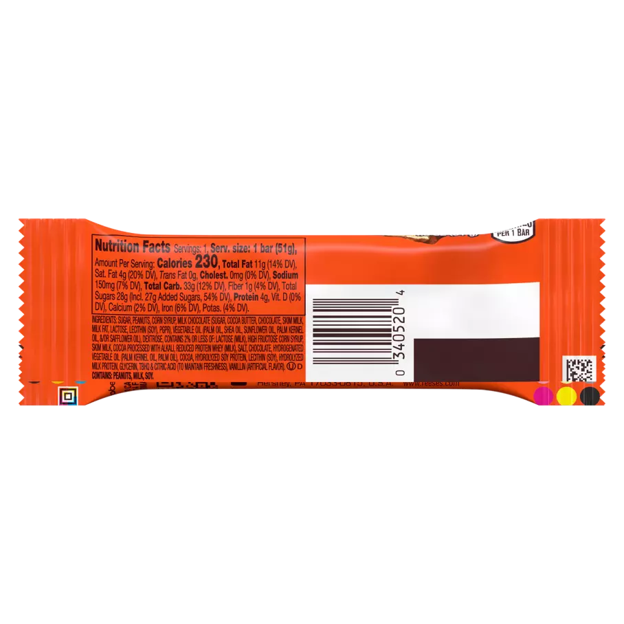 REESE'S FAST BREAK Milk Chocolate Peanut Butter Candy Bar 51gm