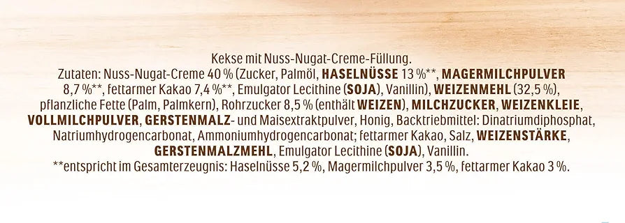 Nutella Biscuits Resealable Bag, 10.72 Oz 304g