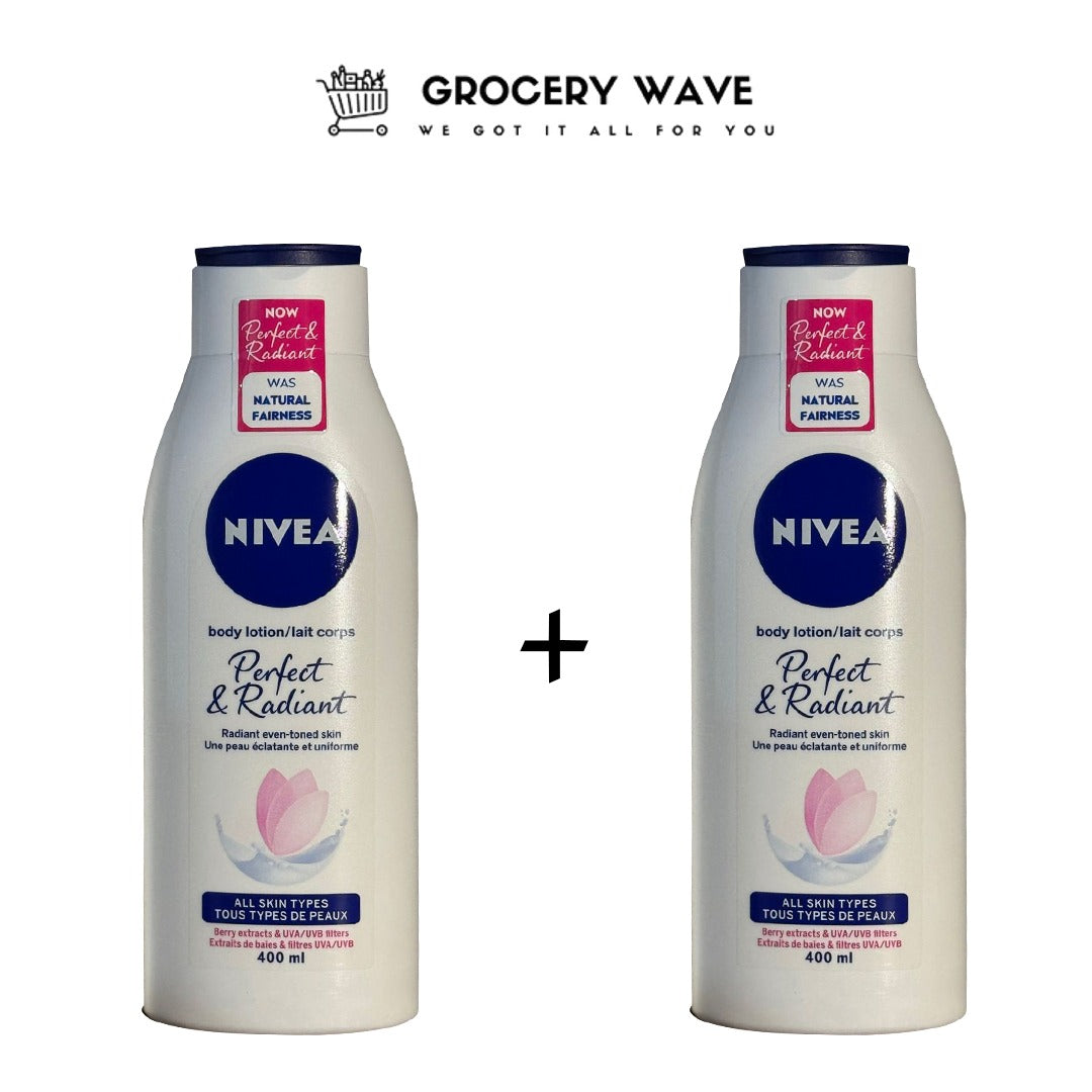 NIVEA LOTION PERFECT & RADIANT 400ML 1+1