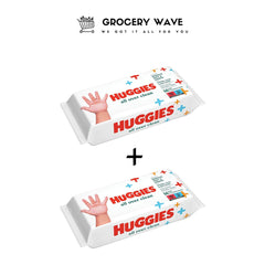Huggies all over clean 56 cleaning wipes 1+1
