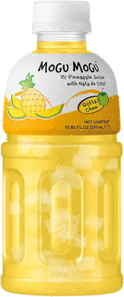 Mogu Mogu Pineapple Nata De Coco Juice, 10.82 Fl Oz (6 Bottles)