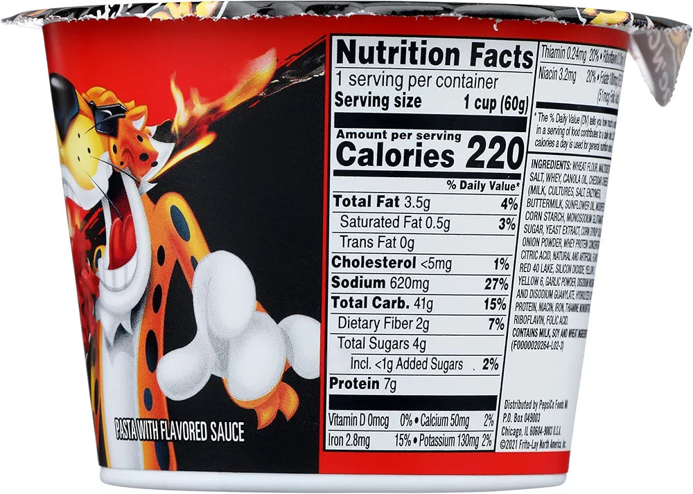 Cheetos MAC' N CHEESE Flamin Hot Flavor Pasta cup 60g