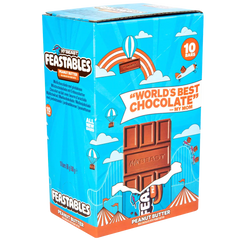 Feastables MrBeast Peanut Butter Bar Schokoladen-Tafel 10x 60g Pack of of 10 Bars 10 Slabs Box
