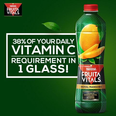 Nestle Fruita Vitals Royal Mangoes Fruit Nectar 1 Liter 100% of100