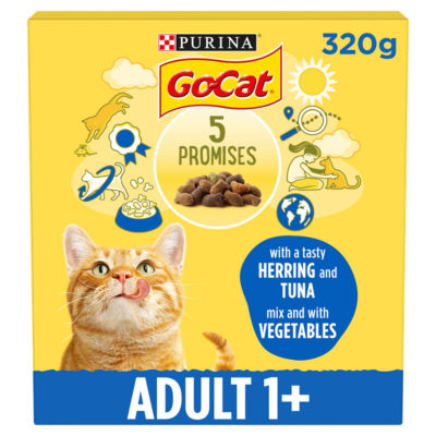 Go-Cat With a Tasty Herring and Tuna Mix and with Vegetables 1+ Years 320g