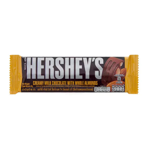 Hersheys Extra Creamy Milk Chocolate with Almonds 40g.